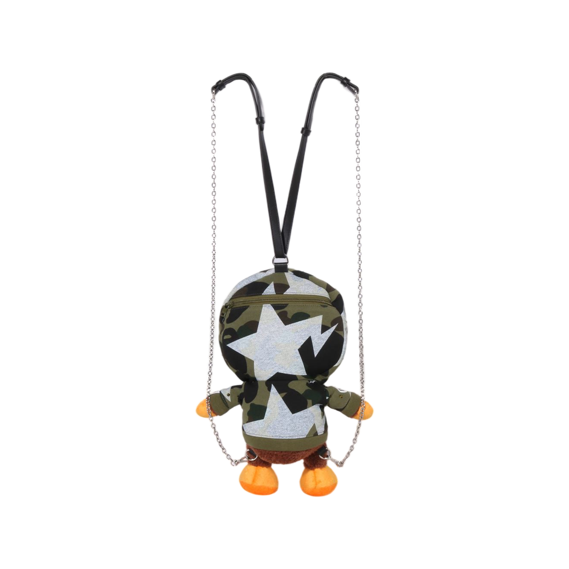 베이프 스타 오버 프린트 퍼스트 카모 베이비 마일로 플러시 돌 백팩 그린(BAPE Star Over Print 1st Camo Baby Milo Plush Doll Backpack Green) - 3