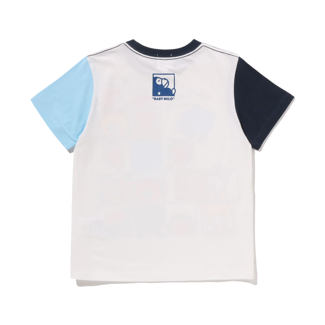 (키즈) 베이프 베이비 마일로 프렌즈 블록 티셔츠 네이비((Kids) BAPE Baby Milo Friends Block T-Shirt Navy) - 2