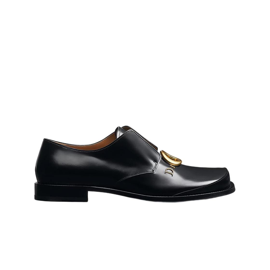 3DE465ZPG-H900 Dior D De Derby Shoe Brushed Calfskin Black