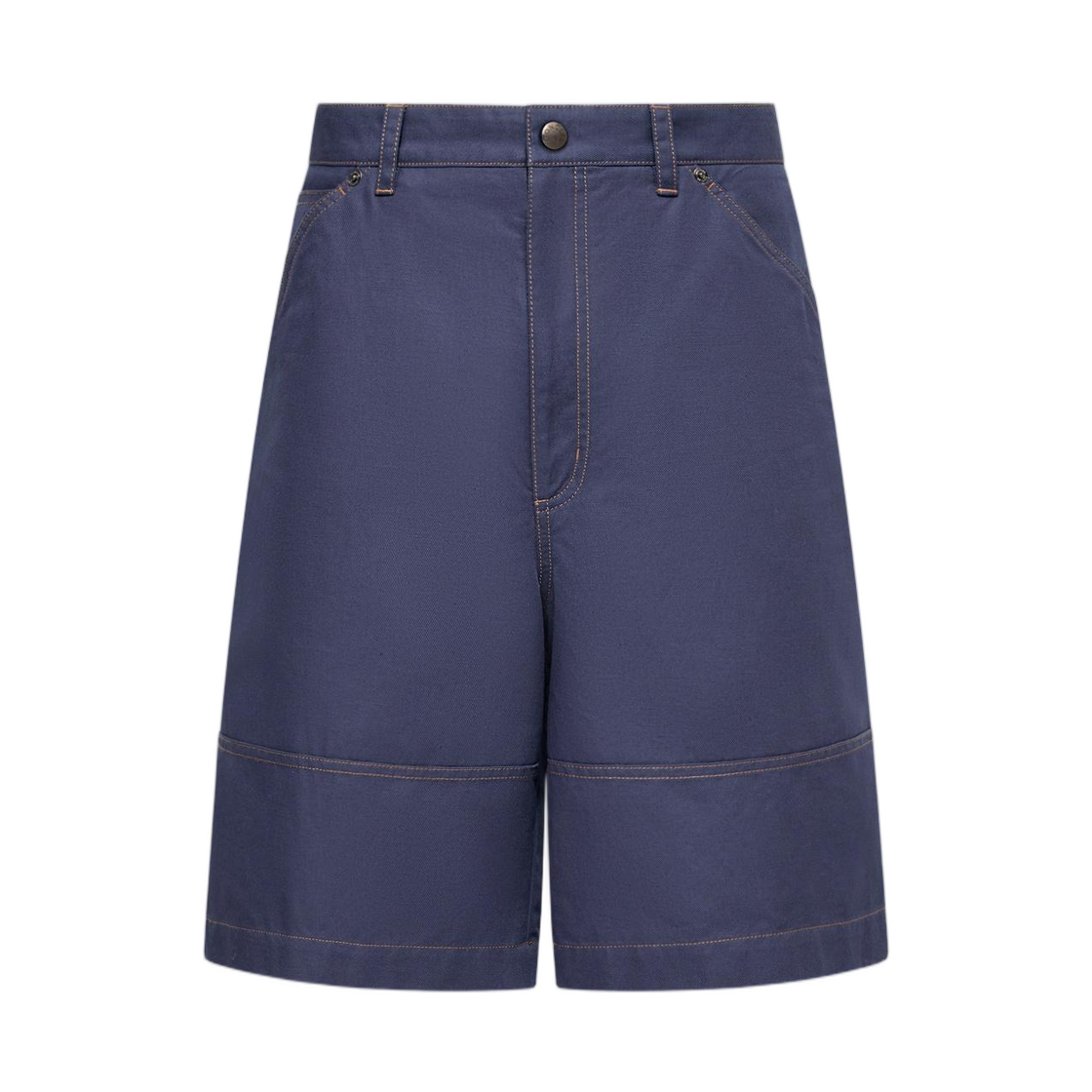 몽클레르 리넨 코튼 개버딘 카고 쇼츠 네이비 블루 - 26SS(Moncler Linen And Cotton Gabardine Cargo Shorts Navy Blue - 26SS)