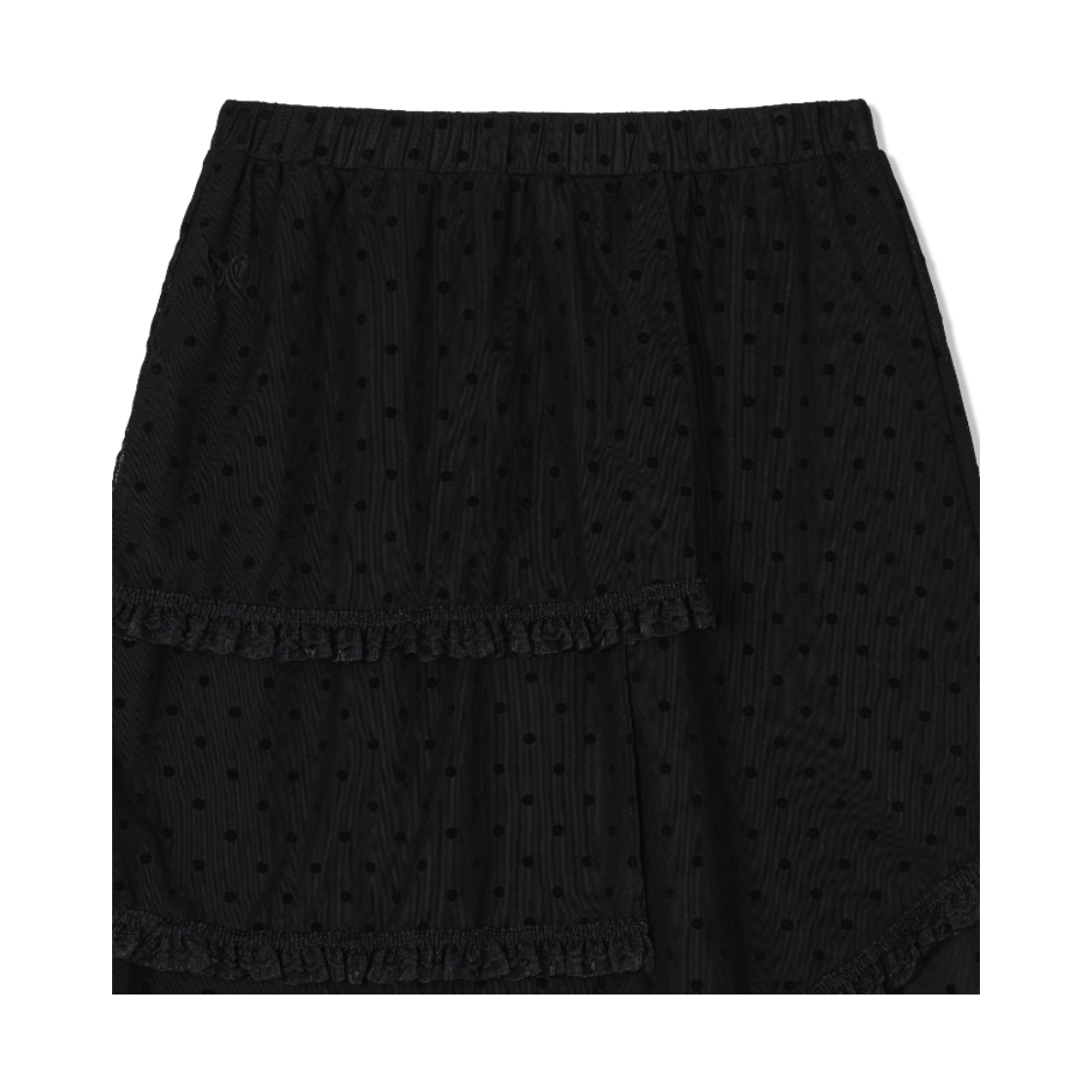 구월십일 4단 티어드 레이스 스커트 블랙(Guwolsibil Four-Tiered Lace Skirt Black) - 3