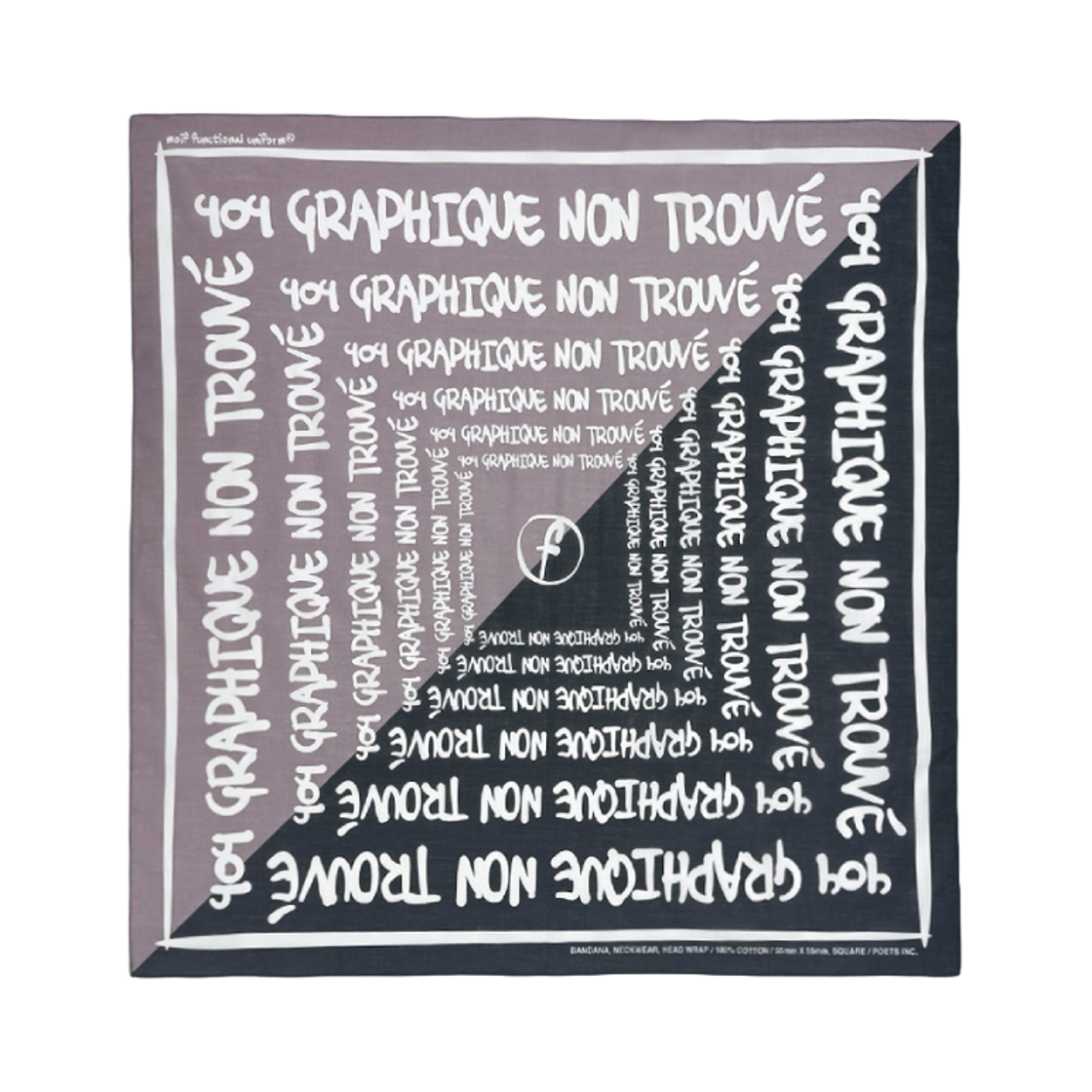 [SS26] 모이프 404 GNF 반다나 블랙([SS26] moif 404 GNF Bandana Black)