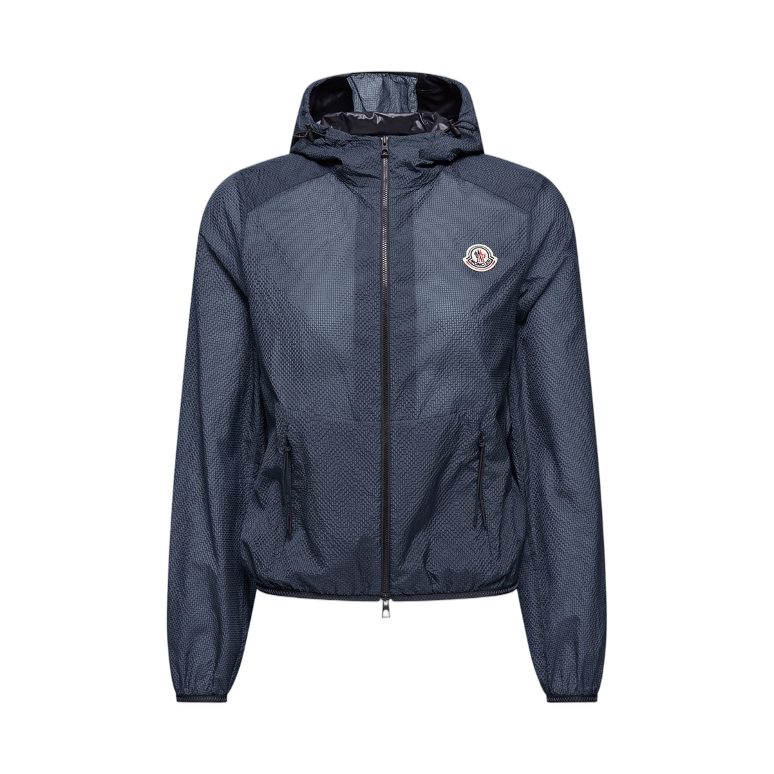 L1-093-1A00113-599G9-F79 (W) Moncler Edasic Seersucker Hooded Jacket Night Blue - 26SS
