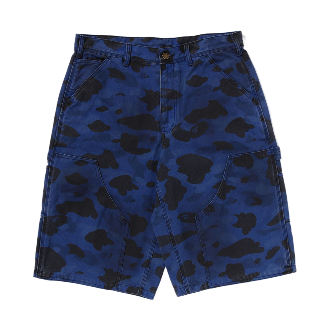- BAPE Solid 1st Camo Garment Dyed Relaxed Fit Work Shorts Navy