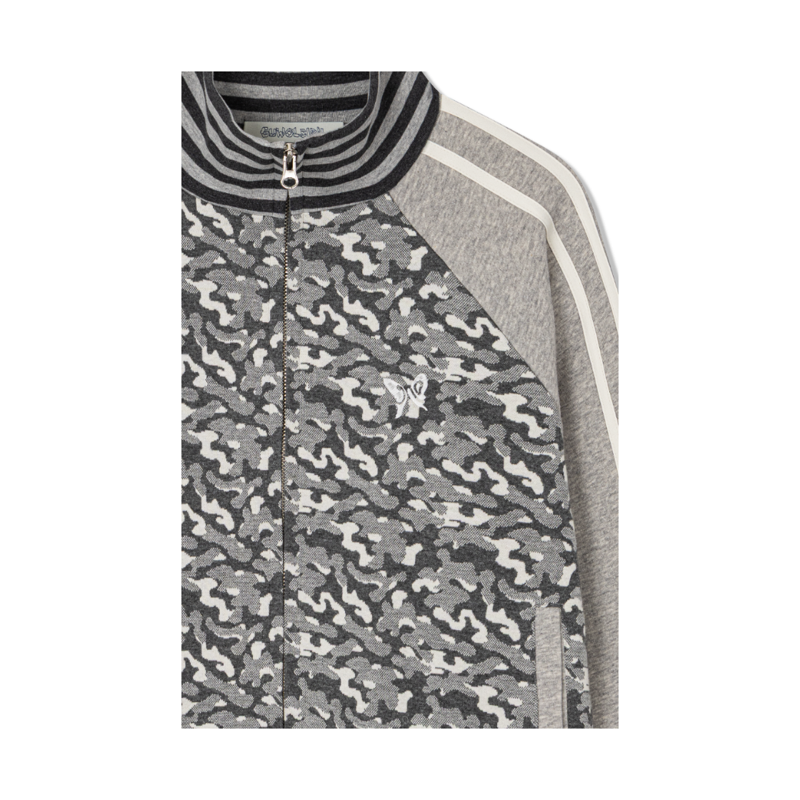 구월십일 밀리터리 라그랑 집업 멜란지 그레이(Guwolsibil Military Raglan Zip-up Melange Grey) - 4