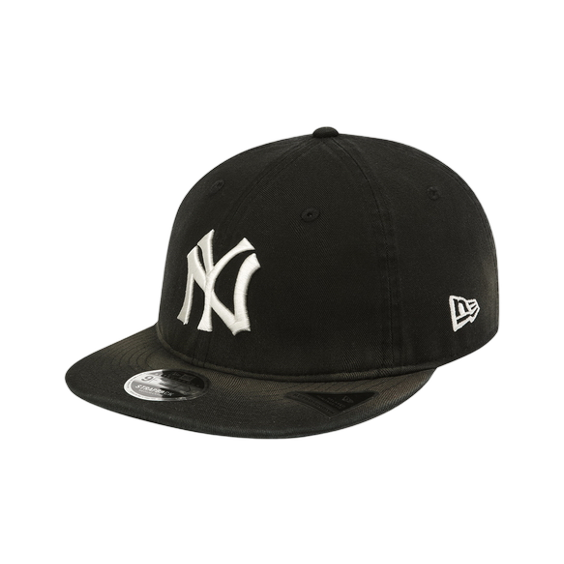 뉴에라 MLB 뉴욕 양키스 페이디드 워싱 레트로 크라운 스트랩백 블랙(New Era MLB New York Yankees Faded Washing Retro Crown Strapback Black) - 1