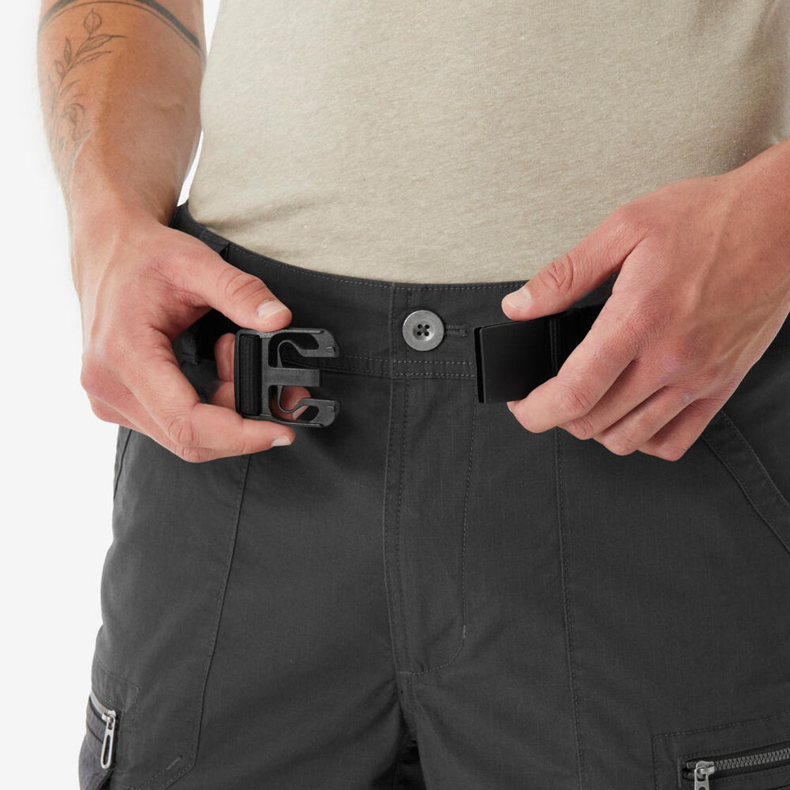 데카트론 남성 하이킹 카고 버뮤다 반바지 NH500 카본 그레이(DECATHLON Men's Hiking Cargo Bermuda Shorts NH500 Carbon Grey) - 7