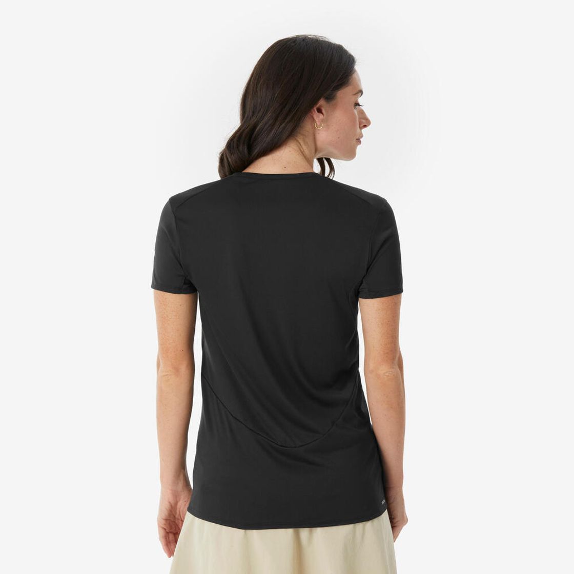 데카트론 여성 하이킹 반팔 티 MH100 스모크 블랙(DECATHLON Women's Hiking Short-Sleeved T-Shirt MH100 Smoked Black) - 3