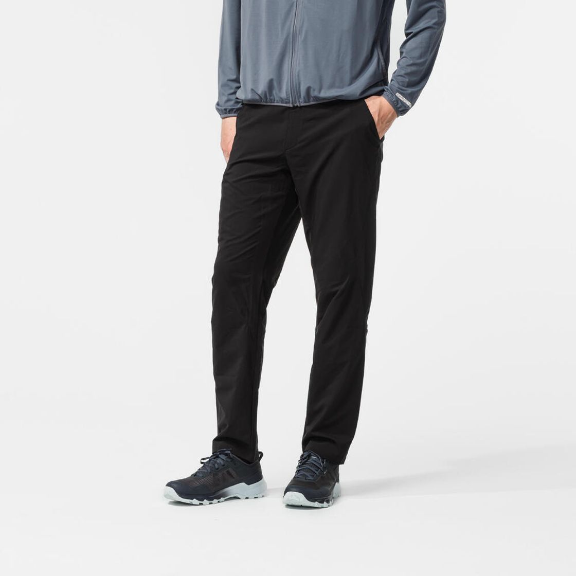 데카트론 남성 경량 하이킹 바지 MH100 스모크 블랙(DECATHLON Men's Lightweight Hiking Trousers MH100 Smoke Black) - 2
