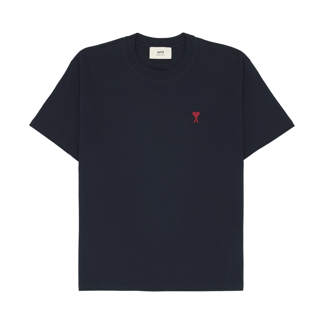 아미 스몰 하트 로고 티셔츠 네이비(AMI de Coeur T-Shirt Navy)
