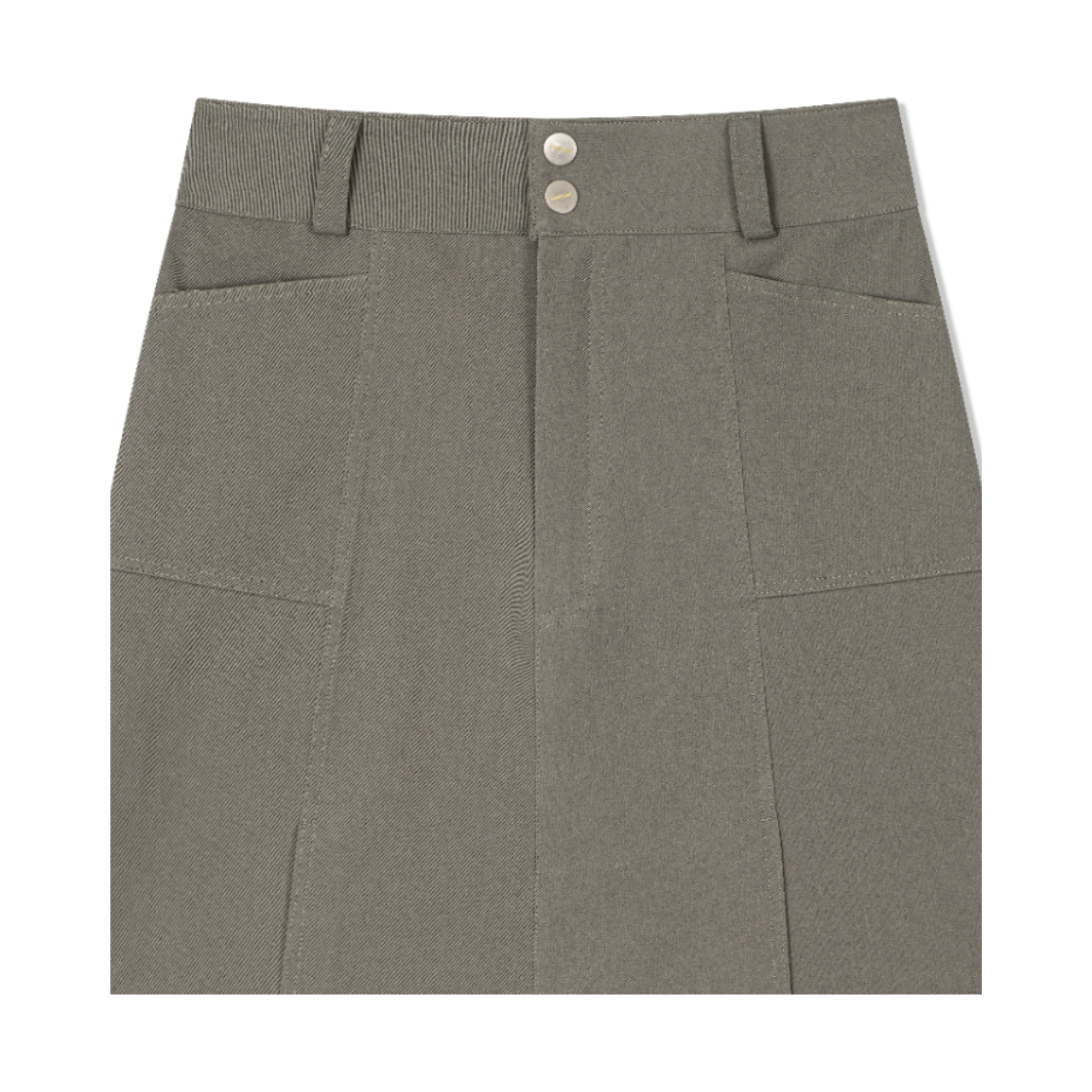 구월십일 워싱 코튼 트윌 스커트 카키(Guwolsibil Washing Cotton Twill Skirt Khaki) - 3