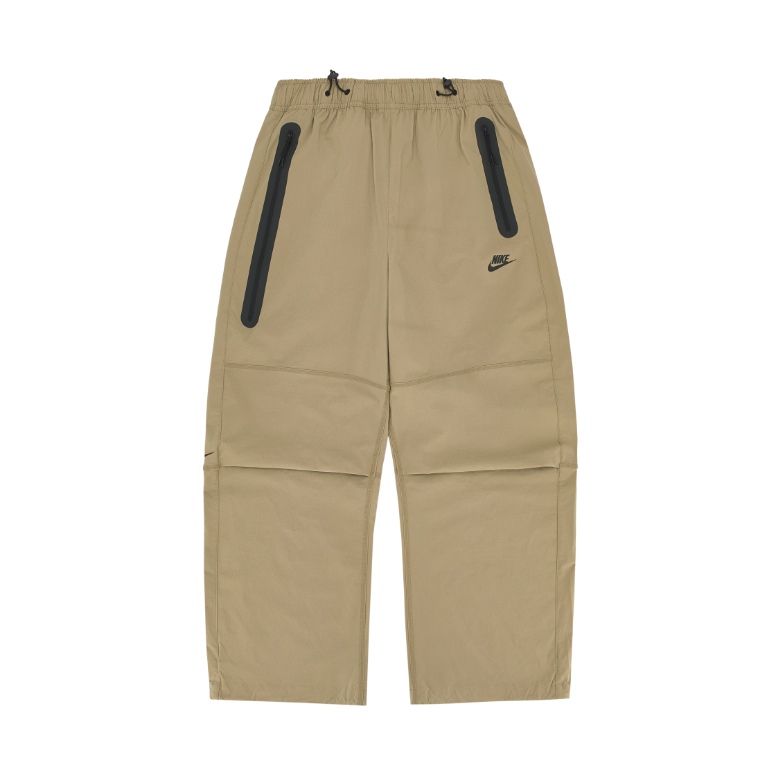 나이키 테크 우븐 오픈 헴 팬츠 파라슈트 베이지 블랙 - 아시아(Nike Tech Woven Open Hem Pants Parachute Beige Black - Asia)