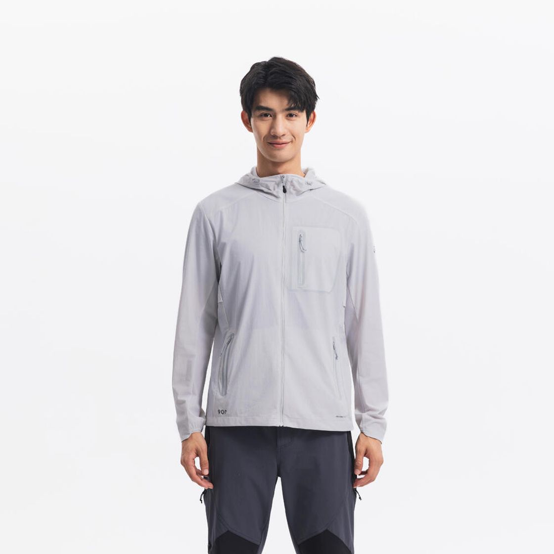 데카트론 남성 하이킹 윈드 자켓 헬륨 900 루나 그레이(DECATHLON Men's Hiking Wind Jacket Helium 900 Lunar Grey) - 6