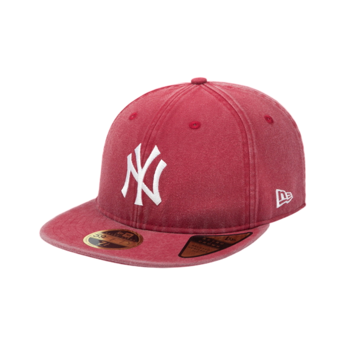 14881439 New Era MLB New York Yankees Pigment Acid Washing Retro Crown Fitted Cap Red