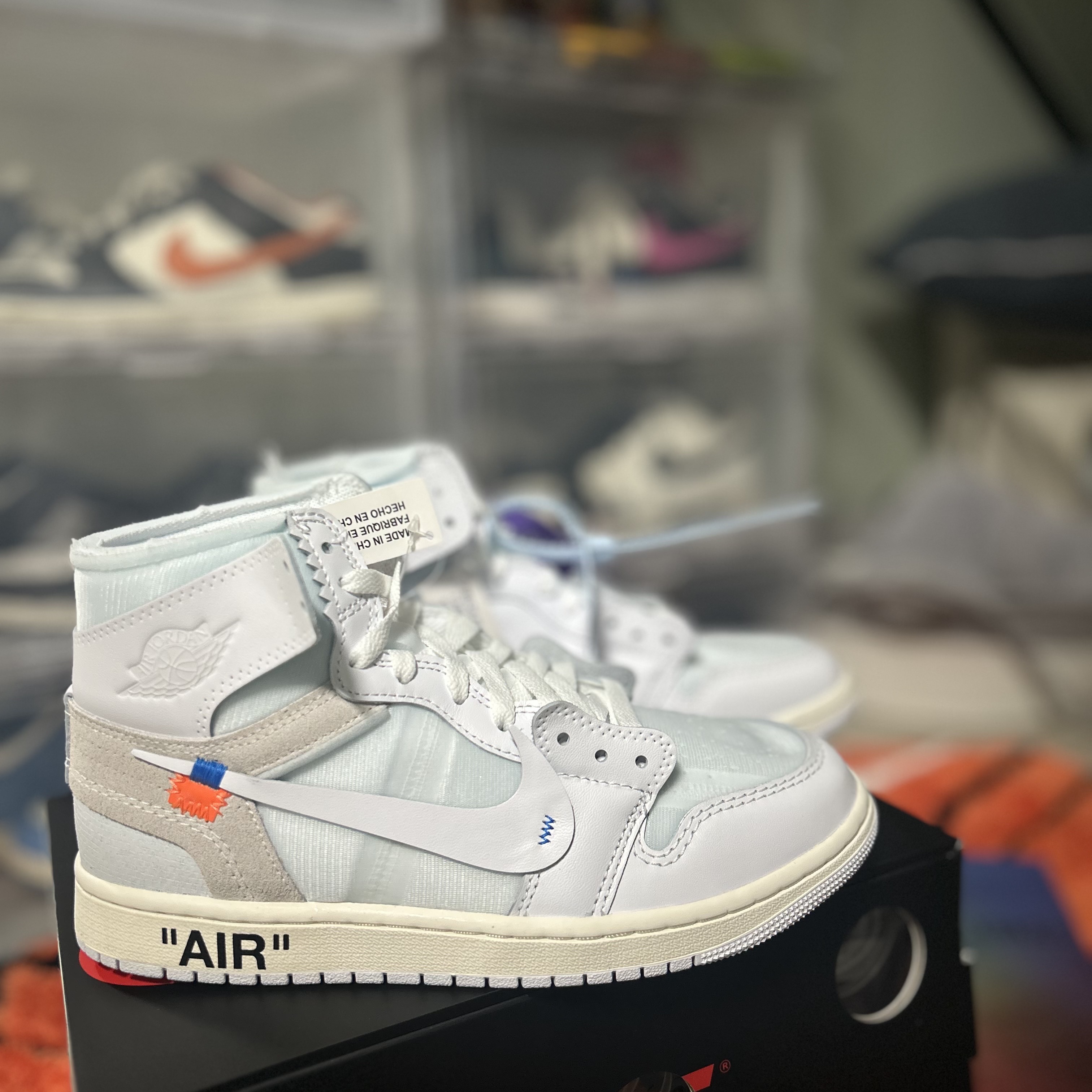 Jordan 1 x Virgil Abloh Archive Retro High Alaska White 착용 스타일 - 1