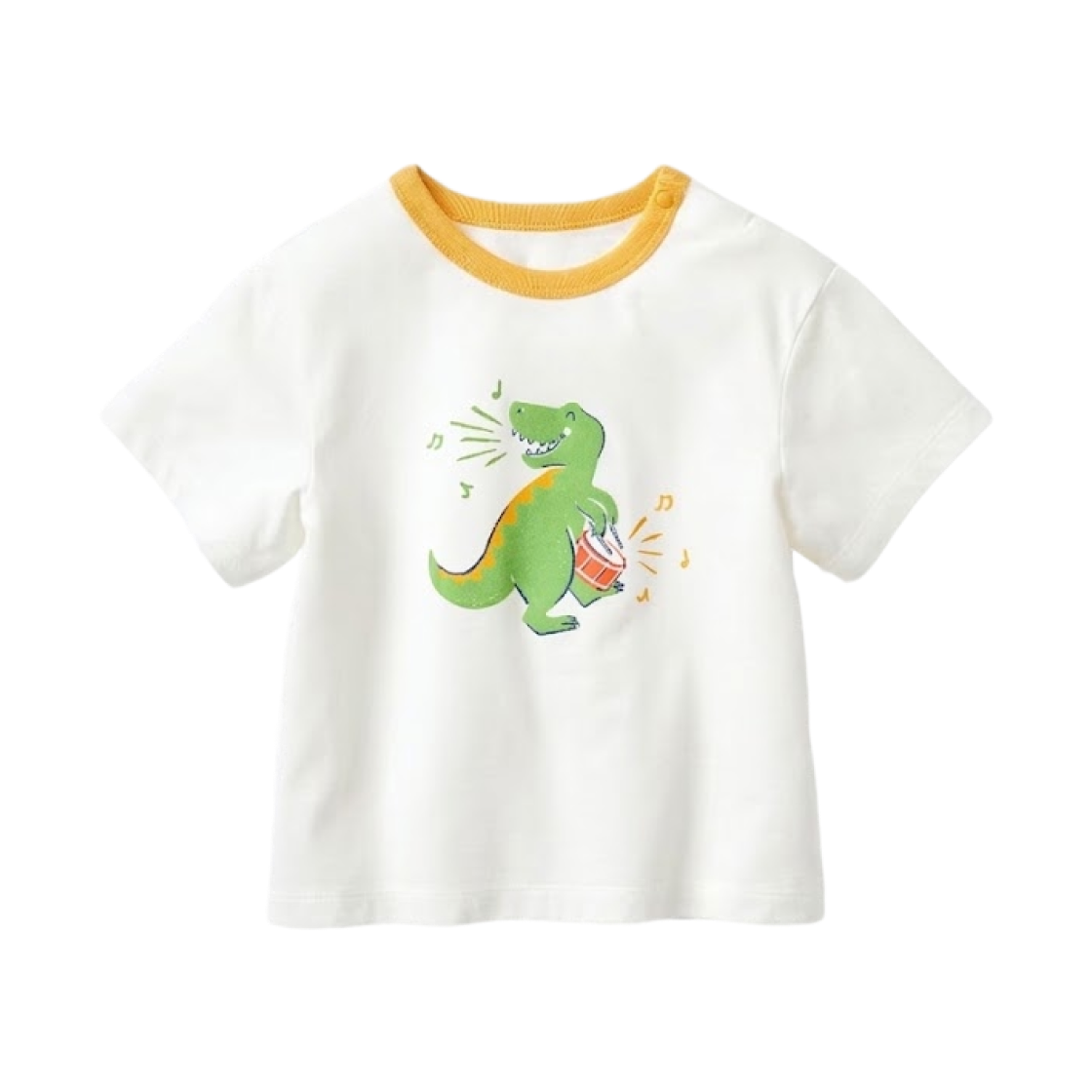 481792-44 (Kids) Uniqlo Airism Dinosaur Cotton Crew Neck T-Shirt Yellow - JP