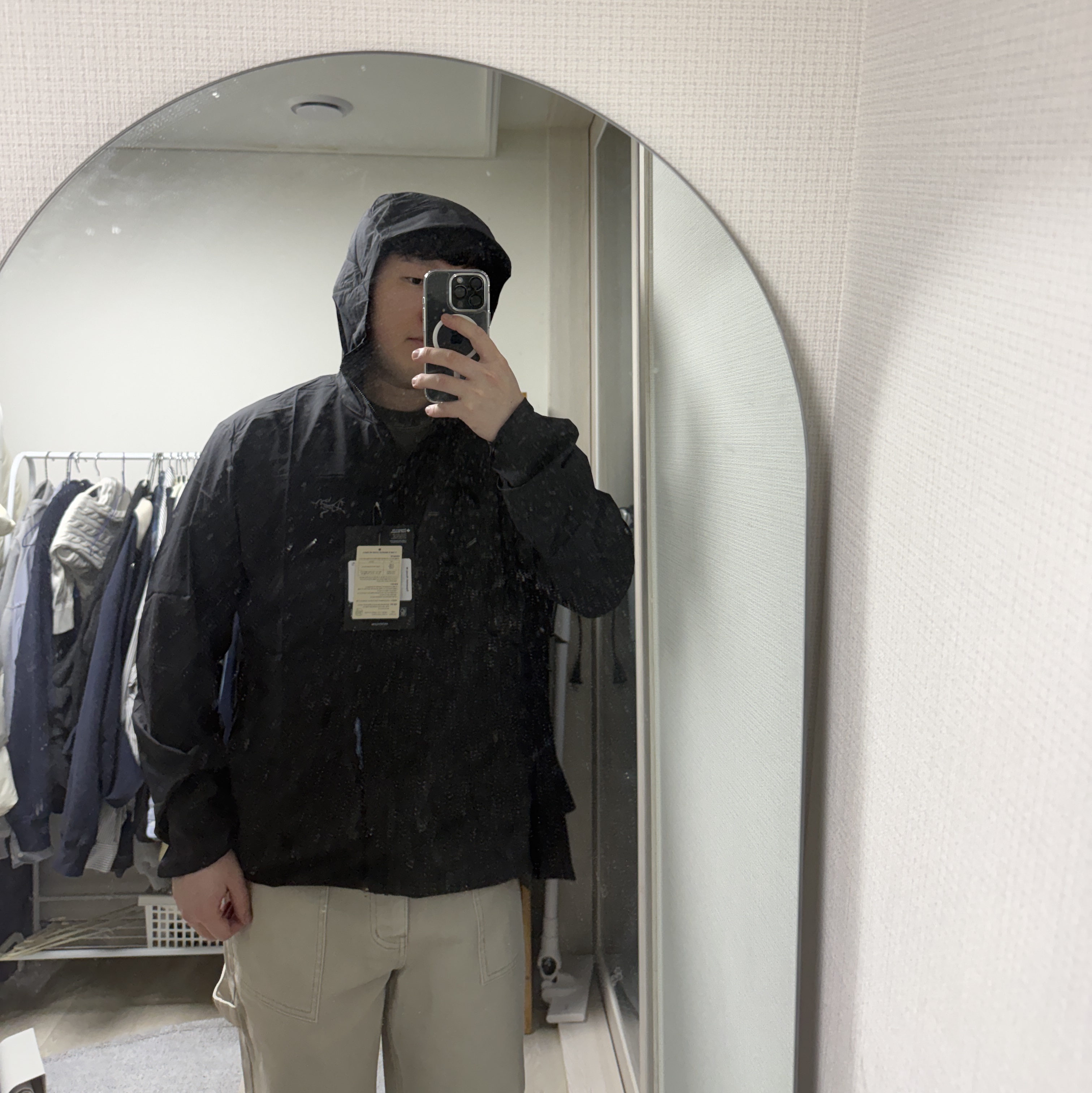 Arc'teryx Squamish Hoody Black 착용 스타일