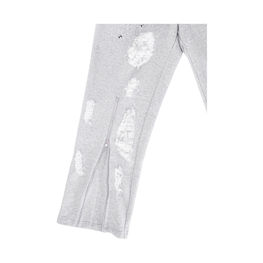 스모크어스타 디스트로이드 버티컬 로고 스웨트팬츠 그레이(Smokeastar Destroyed Vertical Logo Sweatpants Grey) - 4