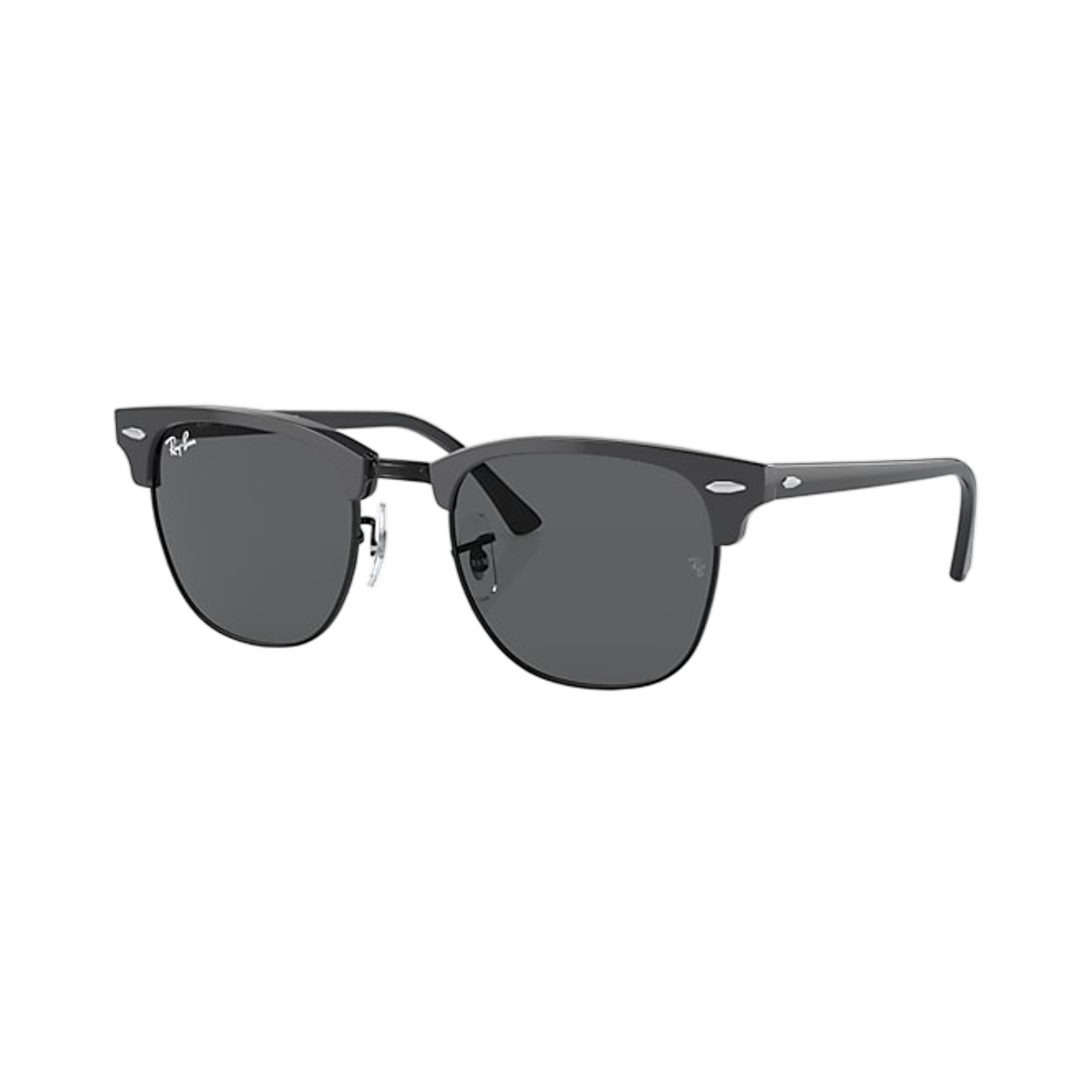 레이밴 클럽마스터 클래식 폴리쉬드 그레이 온 블랙 프레임 다크 그레이 렌즈(Ray-Ban Clubmaster Classic Polished Grey On Black Frame Dark Grey Lense) - 1