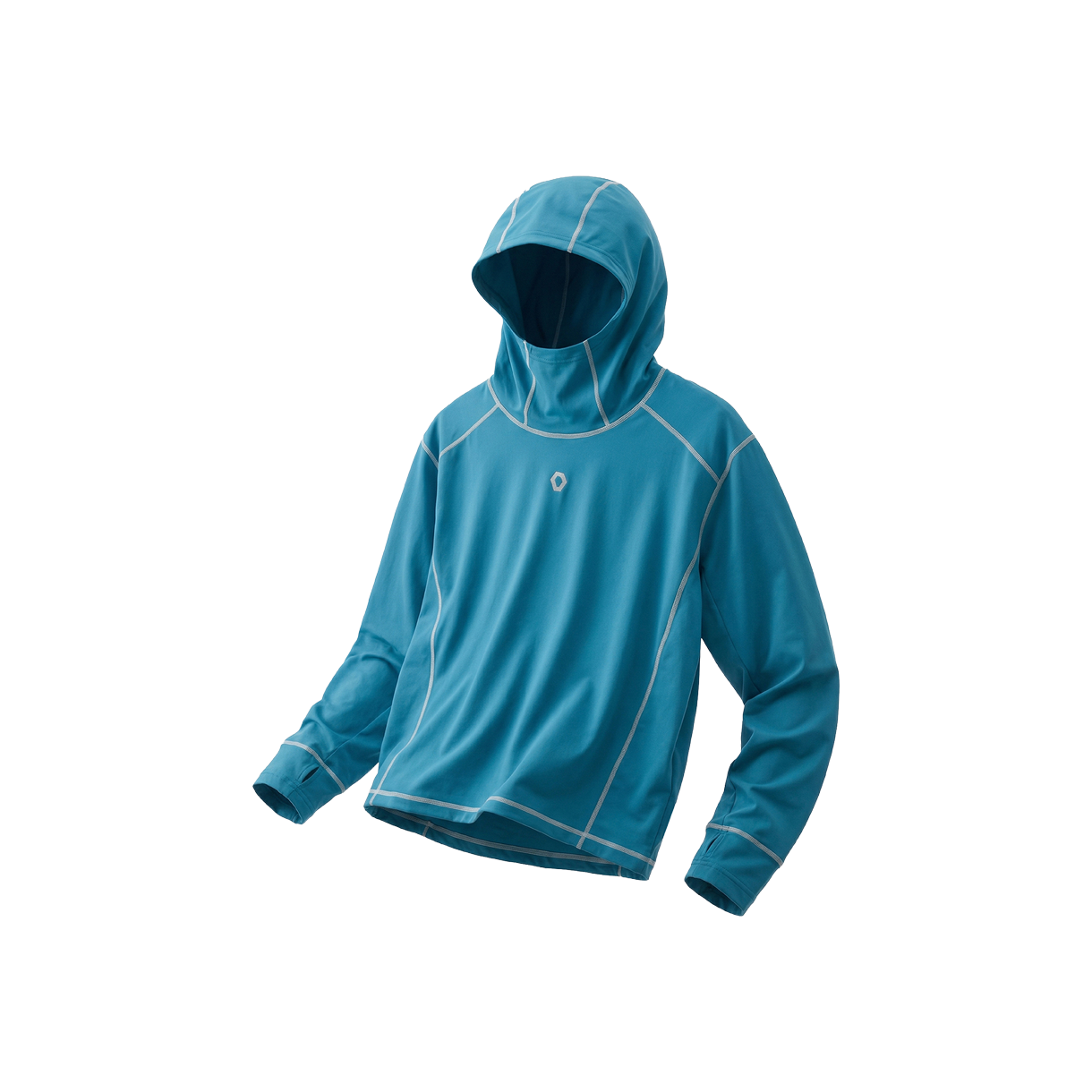 에프씨엠엠 스포츠 오버록 스티치 바라클라바 풀오버 후디 틸그린(FCMM SPORT Overlock Stitch Balaclava Pullover Hoodie Teal Green) - 1