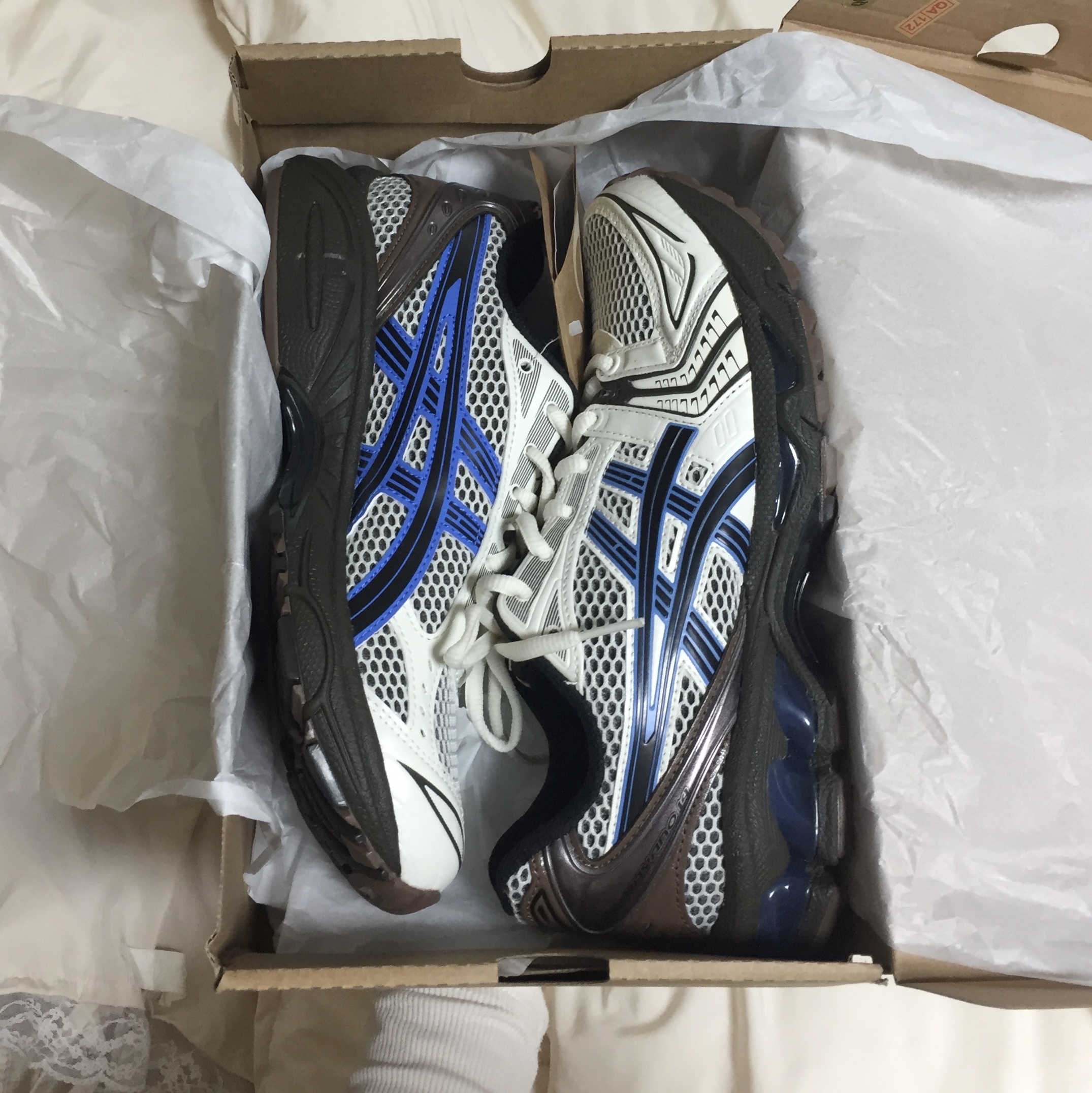 Asics Gel-Kayano 14 Cream Blue Coast 착용 스타일 - 2