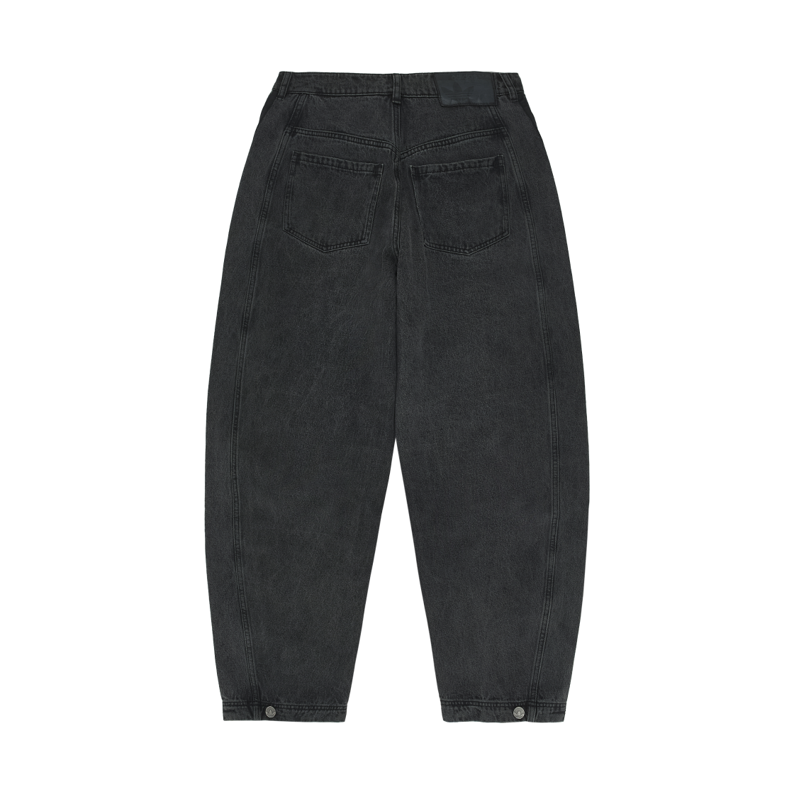 (W) 아디다스 아딜레늄 시즌 3 바나나 피티드 워시드 데님 팬츠 블랙 - KR 사이즈((W) Adidas Adilenium Season 3 Banana Fitted Washed Denim Pants Black - KR Sizing) - 2