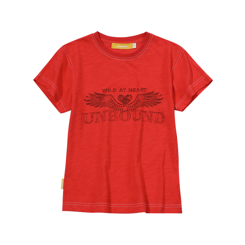 메인부스 하트윙 티셔츠 레드(MAINBOOTH Heartwing T-shirt Red)
