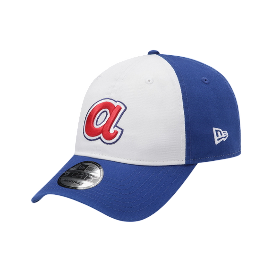 15131666 New Era MLB Cooperstown Atlanta Braves Unstructured Ball Cap Optic White Light Royal
