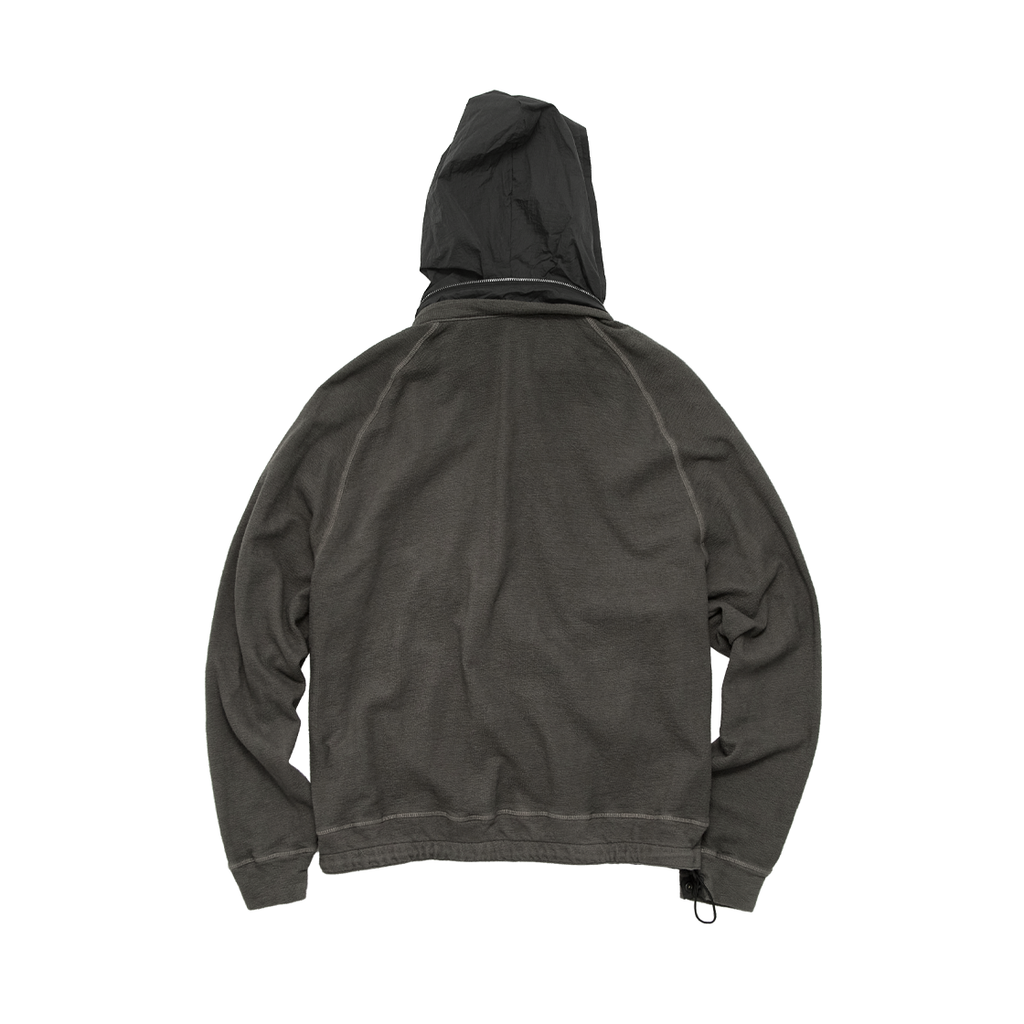 폴리테루 러프셋 집업 (도킹 후디드) 카키(Polyteru Rough Set Zip Up (Docking Hooded) Khaki) - 2