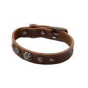 Ogarp Cow Leather Stud Bracelet Brown