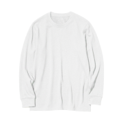 Uniqlo Heattech Ultra Warm Crewneck Long Sleeve T-Shirt Off White - JP
