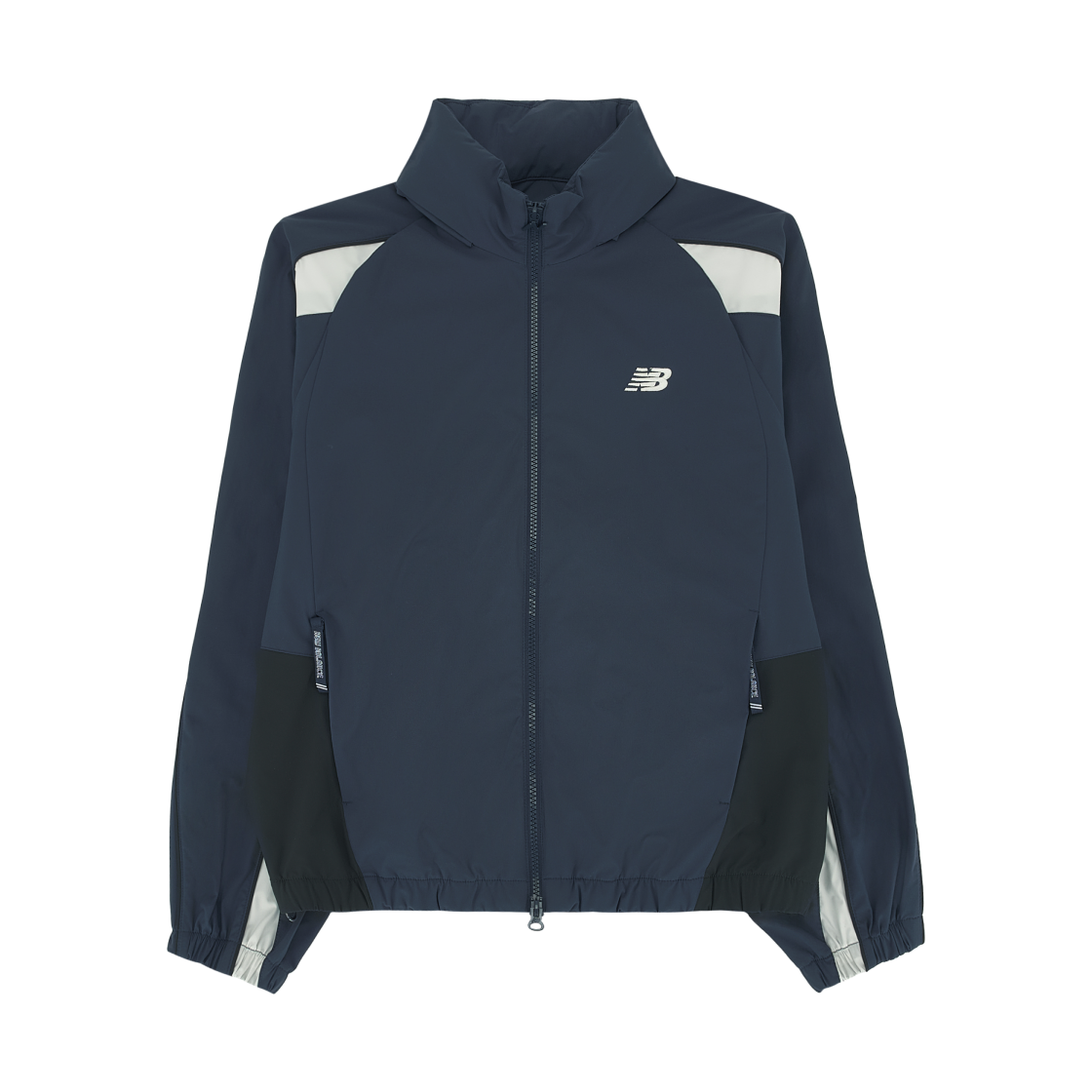 NBNAF21323-00-52 New Balance Uni Flying Contrasting Warm Up Jacket Dark Blue