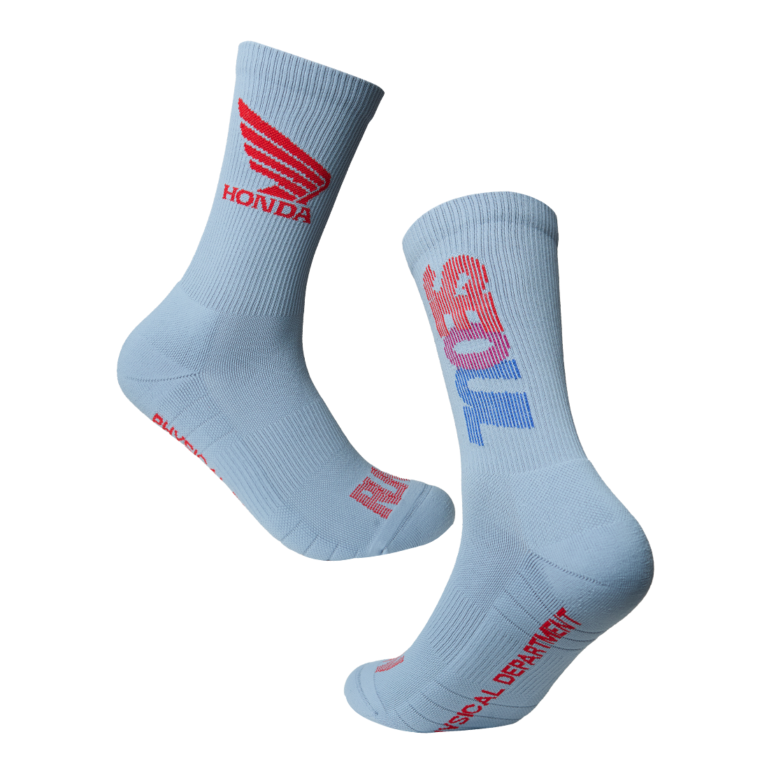 HGX9SC371BBG Honda Seoul Motorcycle Running Socks Blue Gray