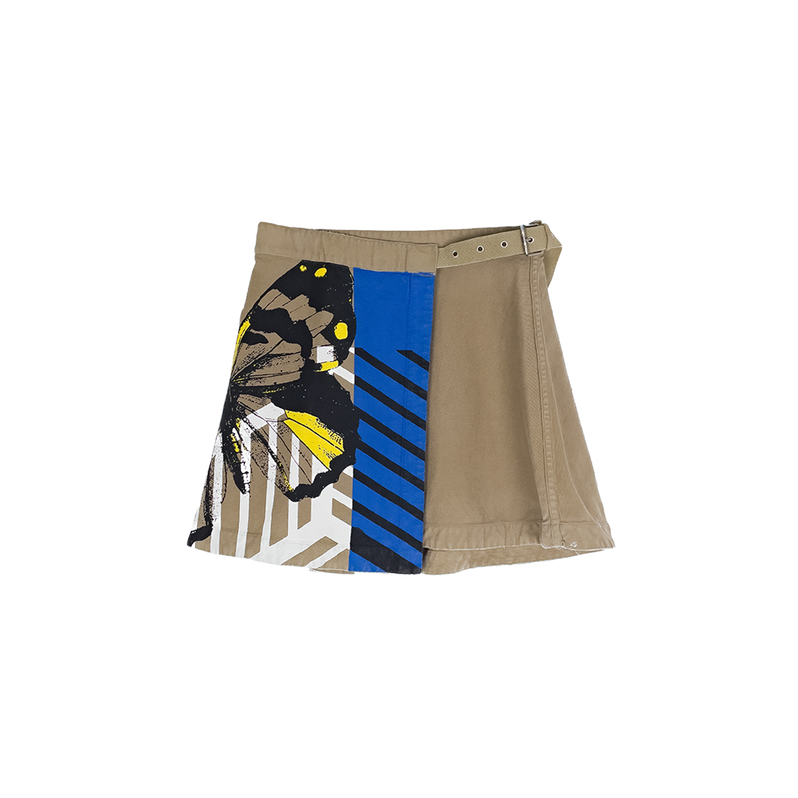 디올 그래피티 코튼 랩 스커트 36 베이지/멀티컬러(6ET0553)(Dior Graffiti Cotton Wrap Skirt 36 Beige/Multi-Color) - 1