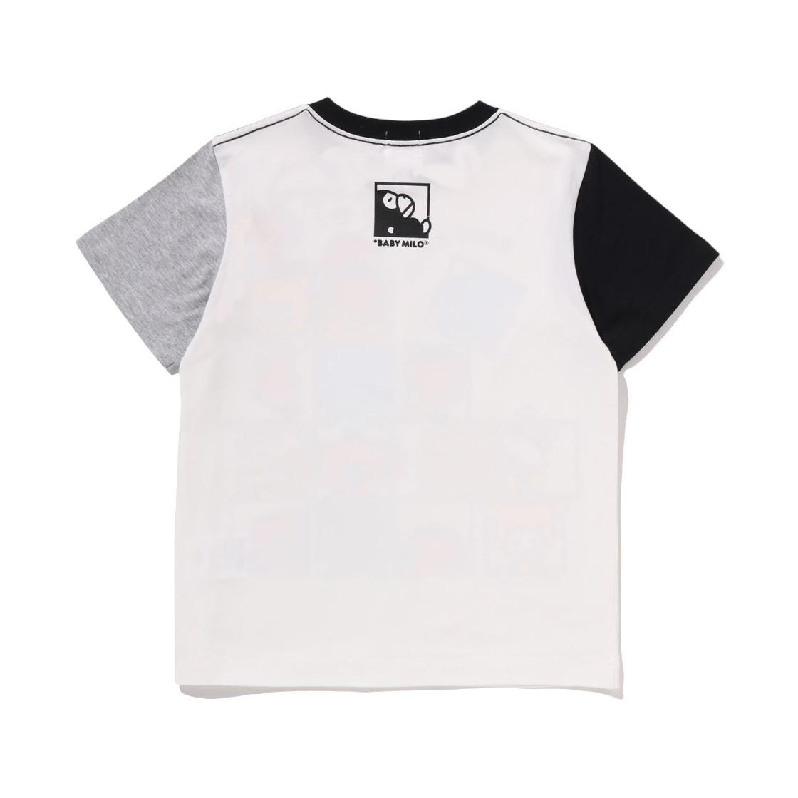 (키즈) 베이프 베이비 마일로 프렌즈 블록 티셔츠 블랙((Kids) BAPE Baby Milo Friends Block T-Shirt Black) - 2