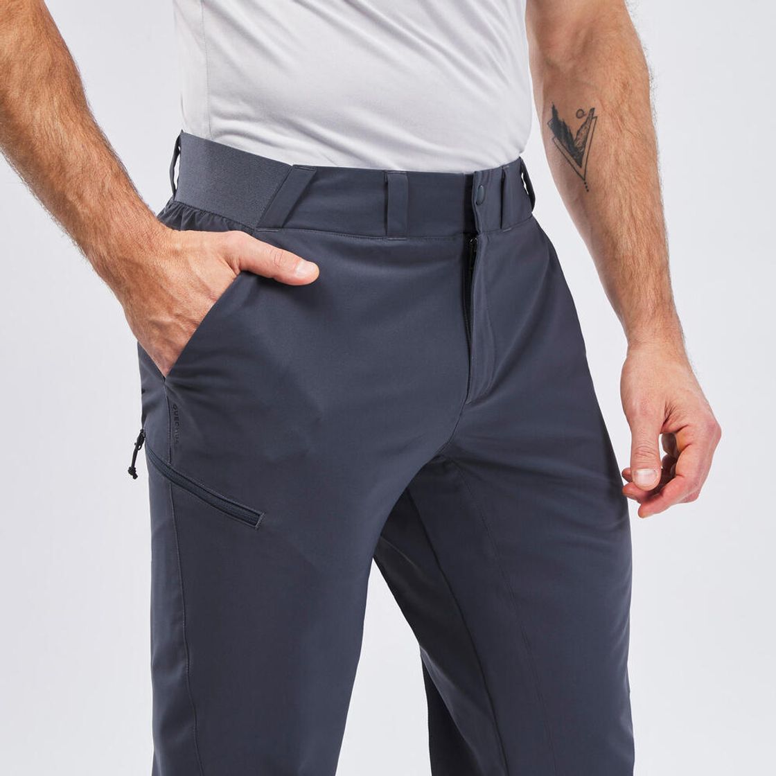 데카트론 남성 경량 등산 바지 MH100 슬레이트 그레이(DECATHLON Men’s Lightweight Mountain Hiking Trousers MH100 Slate Grey) - 4