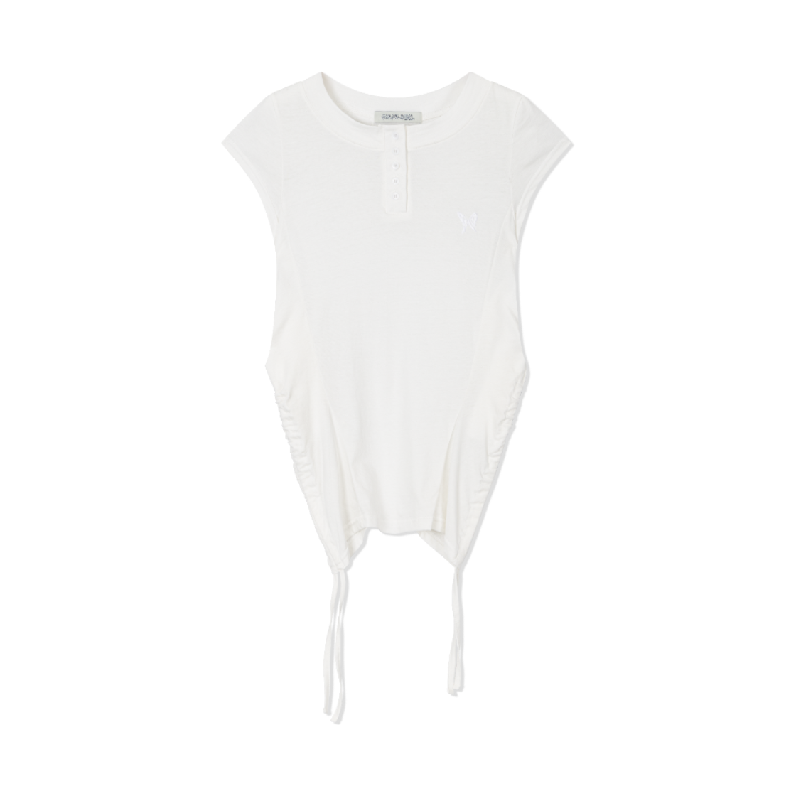 구월십일 펌프 캡 소매 티셔츠 화이트(Guwolsibil Pump Cap Sleeve Top White) - 3