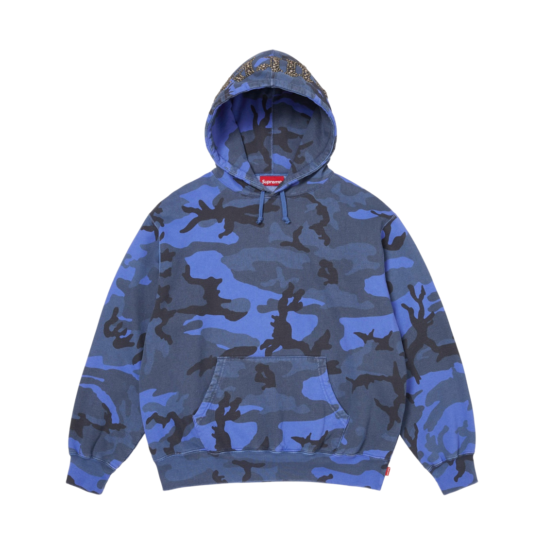 - Supreme Overdyed Studded Hooded Sweatshirt Blue Camo - 26SS