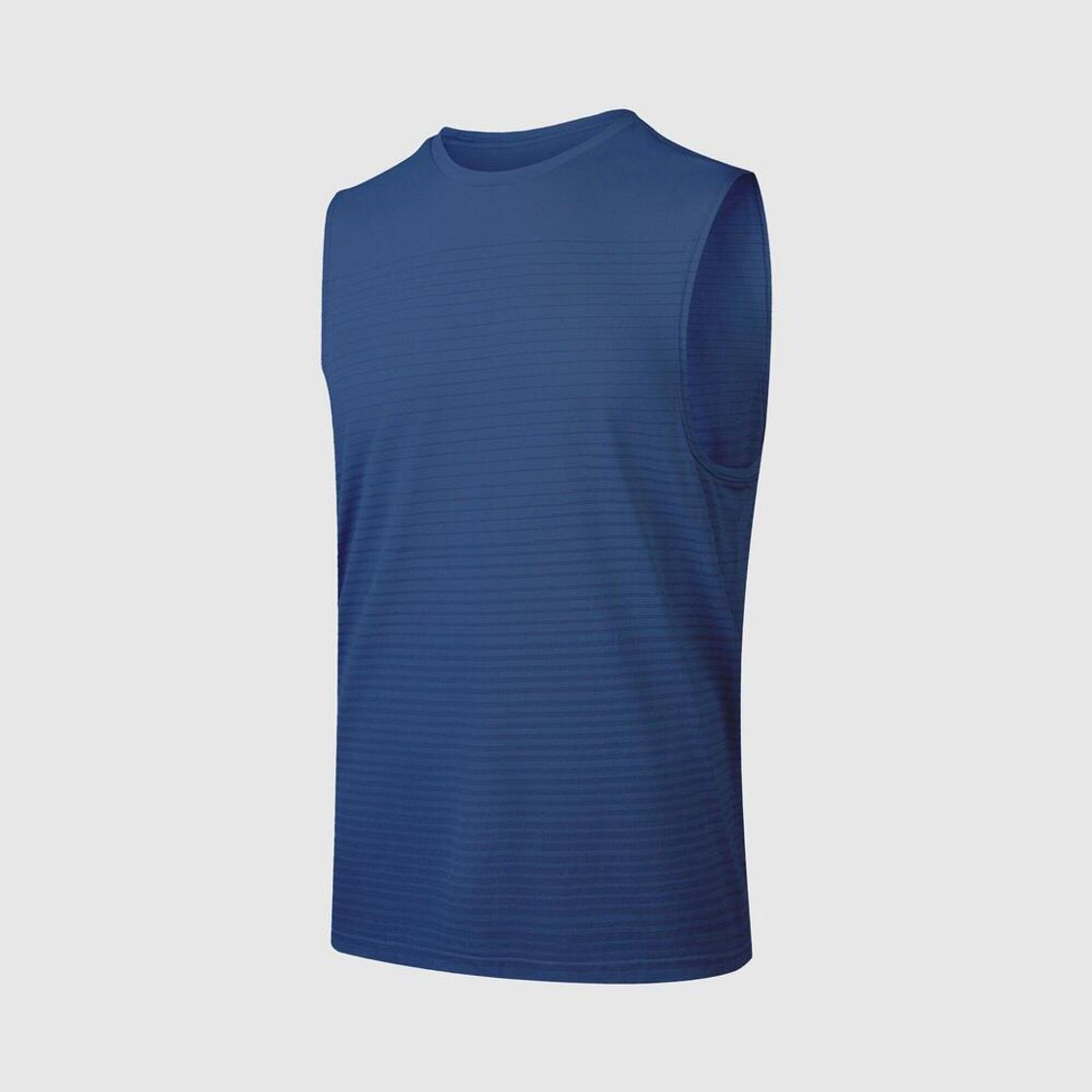 데카트론 남성 러닝 심리스 싱글렛 컴포트 500 어비스 블루(DECATHLON Men's Running Seamless Singlet Comfort 500 Abyss Blue) - 2