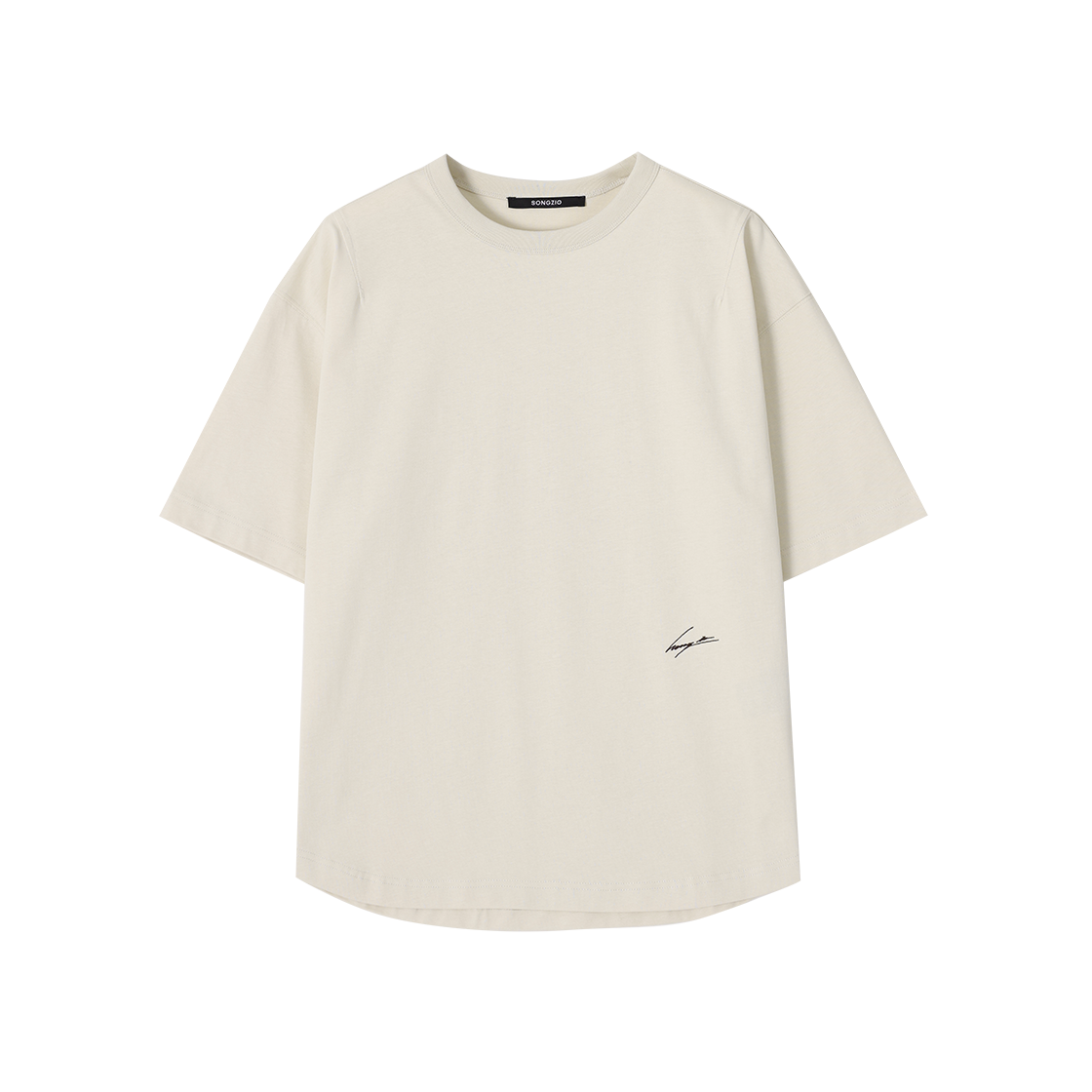 송지오 컬렉션 크로싱 스트로크 페인티드 티셔츠 크림(SONGZIO COLLECTION Crossing Strokes Painted T Shirt Cream)
