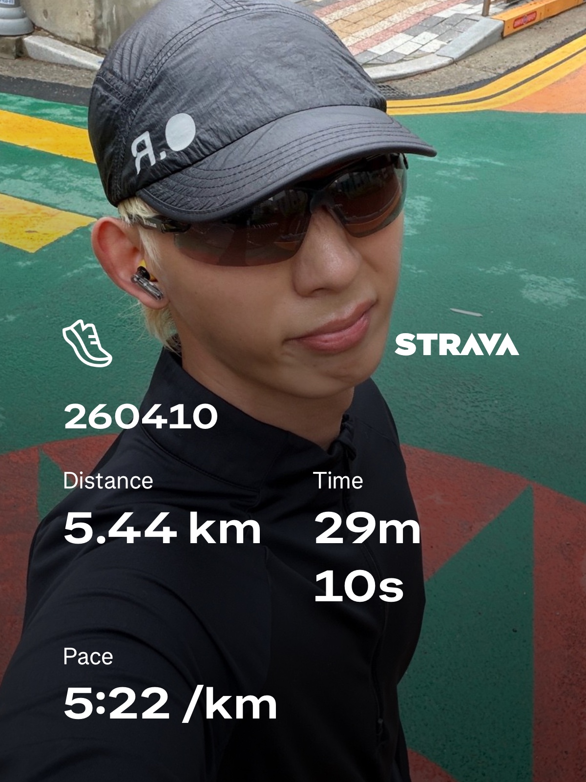 Montbell Shield Glasses Light Gray, Optimistic Runners Nylon Cap Black 착용 스타일