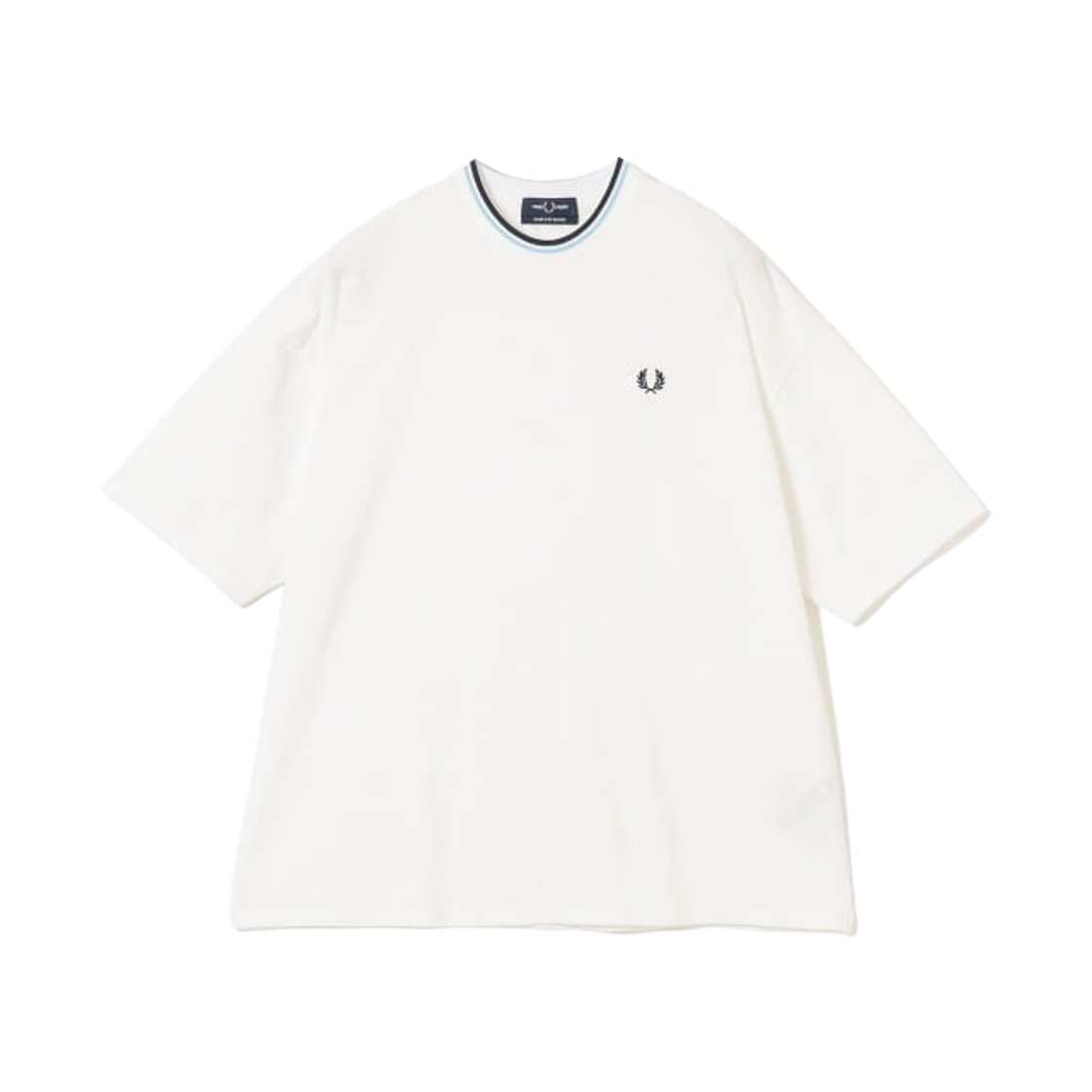 - Fred Perry x Beams Oversized Tipped Pique T-Shirt White