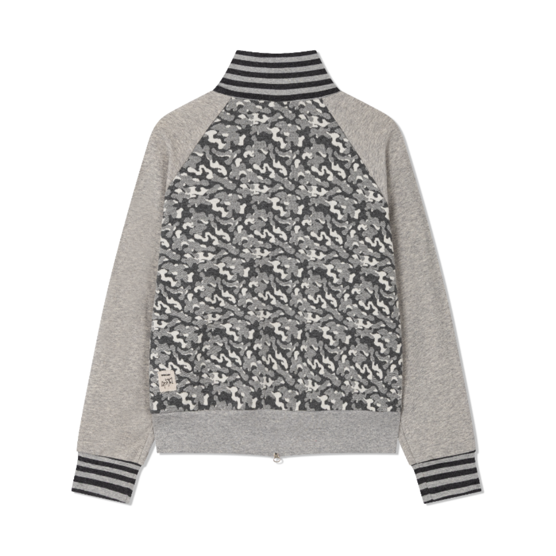 구월십일 밀리터리 라그랑 집업 멜란지 그레이(Guwolsibil Military Raglan Zip-up Melange Grey) - 2