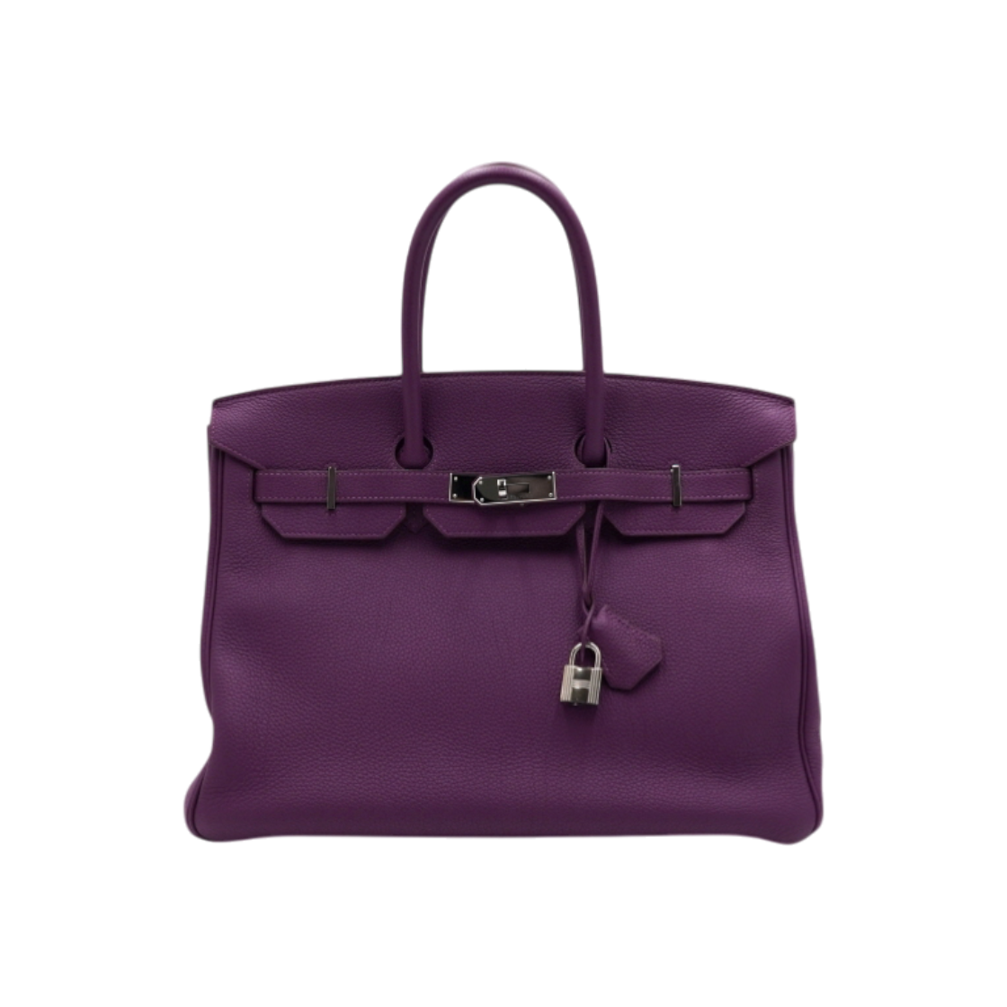 에르메스 토고 퍼플 은장하드웨어 벌킨35 여성 토트백aa62175(Hermes Togo Purple Silver Hardware Birkin 35 Tote Bag) - 1
