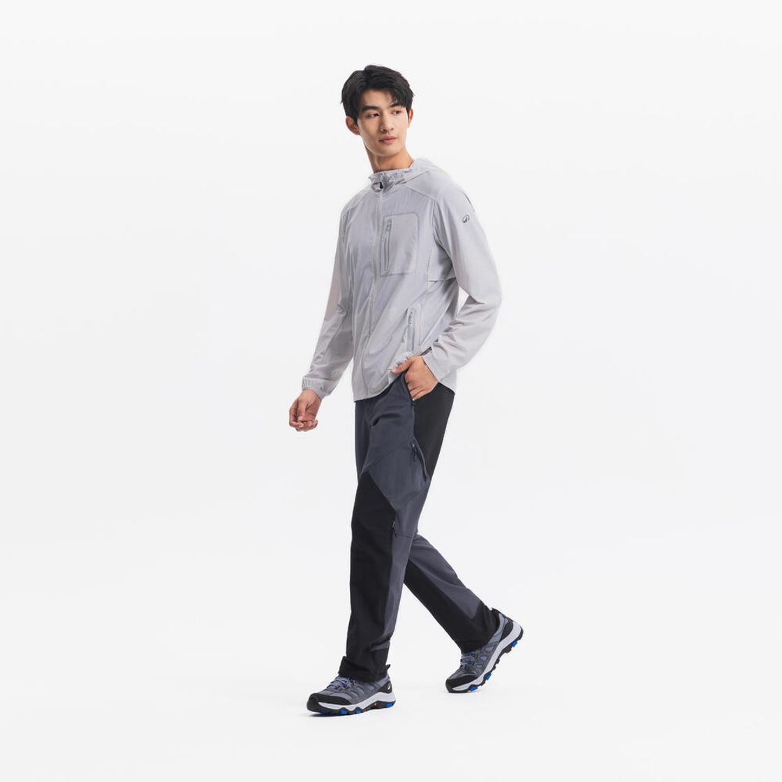 데카트론 남성 하이킹 윈드 자켓 헬륨 900 루나 그레이(DECATHLON Men's Hiking Wind Jacket Helium 900 Lunar Grey) - 2