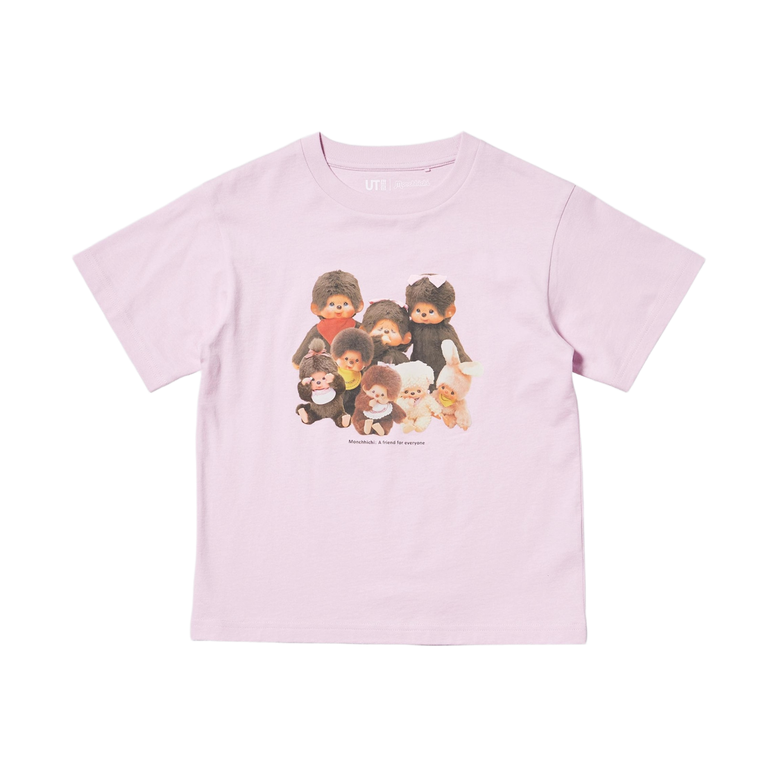(키즈) 유니클로 UT x 몬치치 티셔츠 핑크((Kids) Uniqlo UT x Monchhichi T-Shirt Pink) - 1