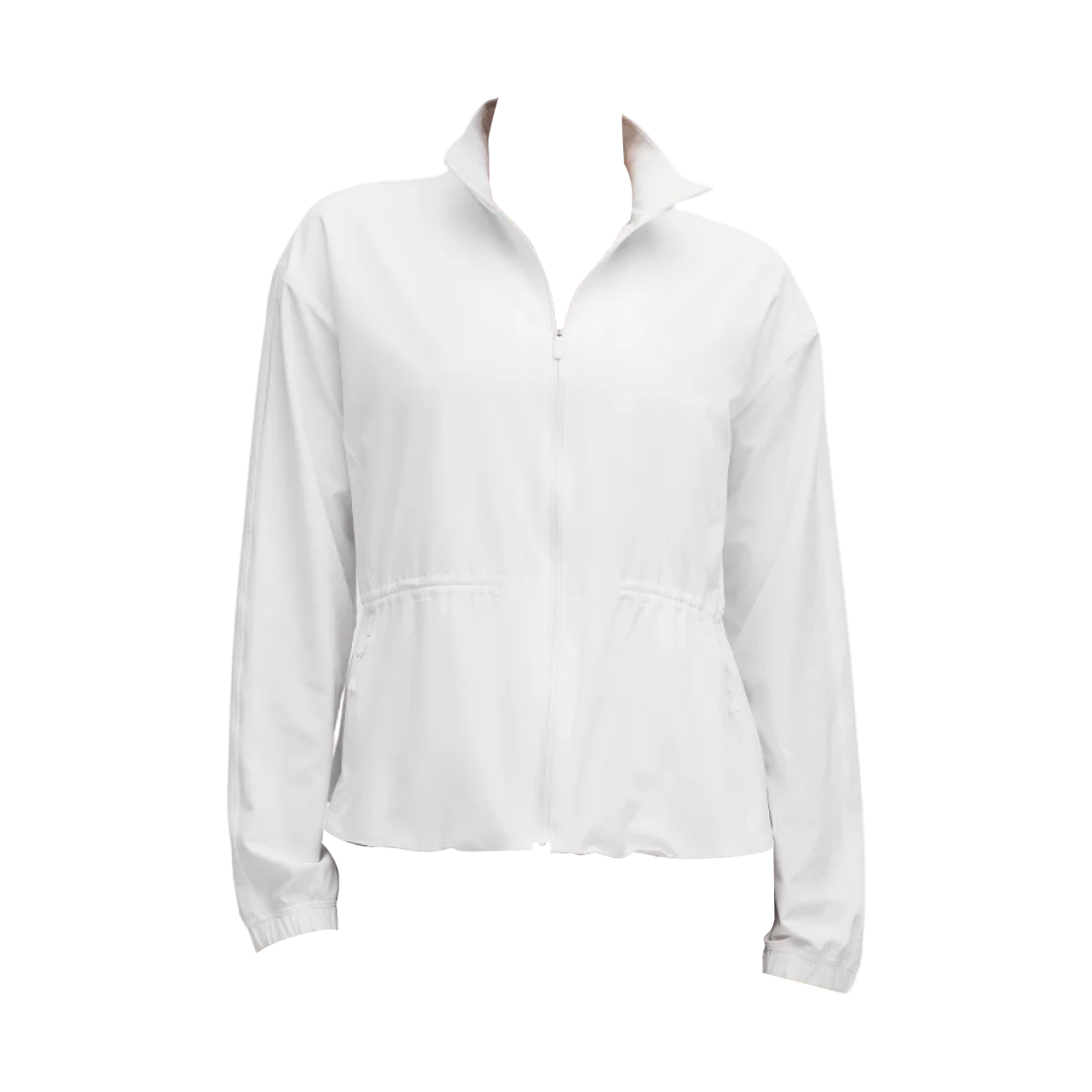 (W) 룰루레몬 UV 프로텍티브 신치 웨이스트 러닝 자켓 화이트((W) Lululemon UV Protective Cinch-Waist Running Jacket White)
