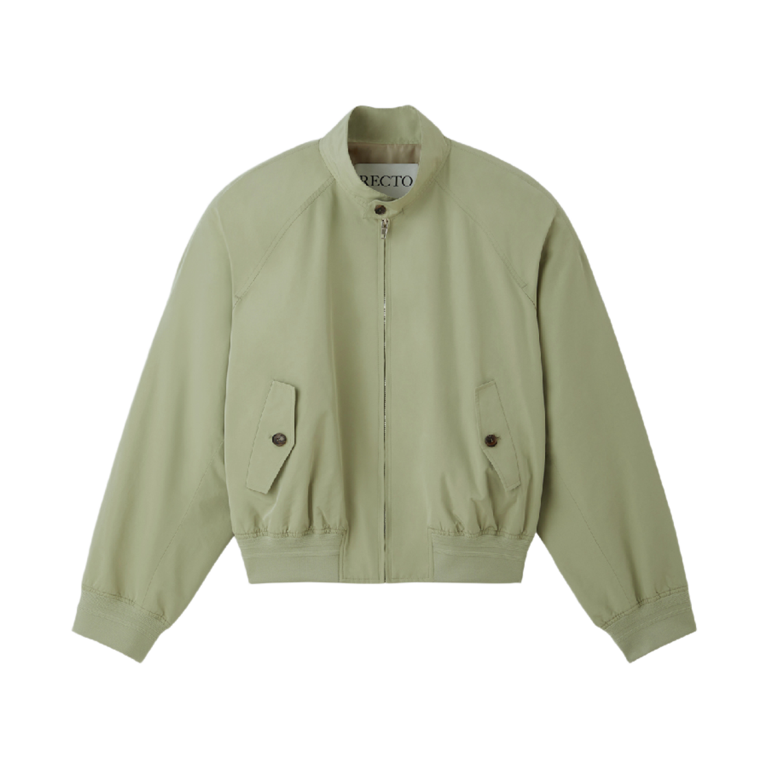 렉토 크롭 해링턴 점퍼 라이트 카키(Recto Crop Harrington Jumper Light Khaki)