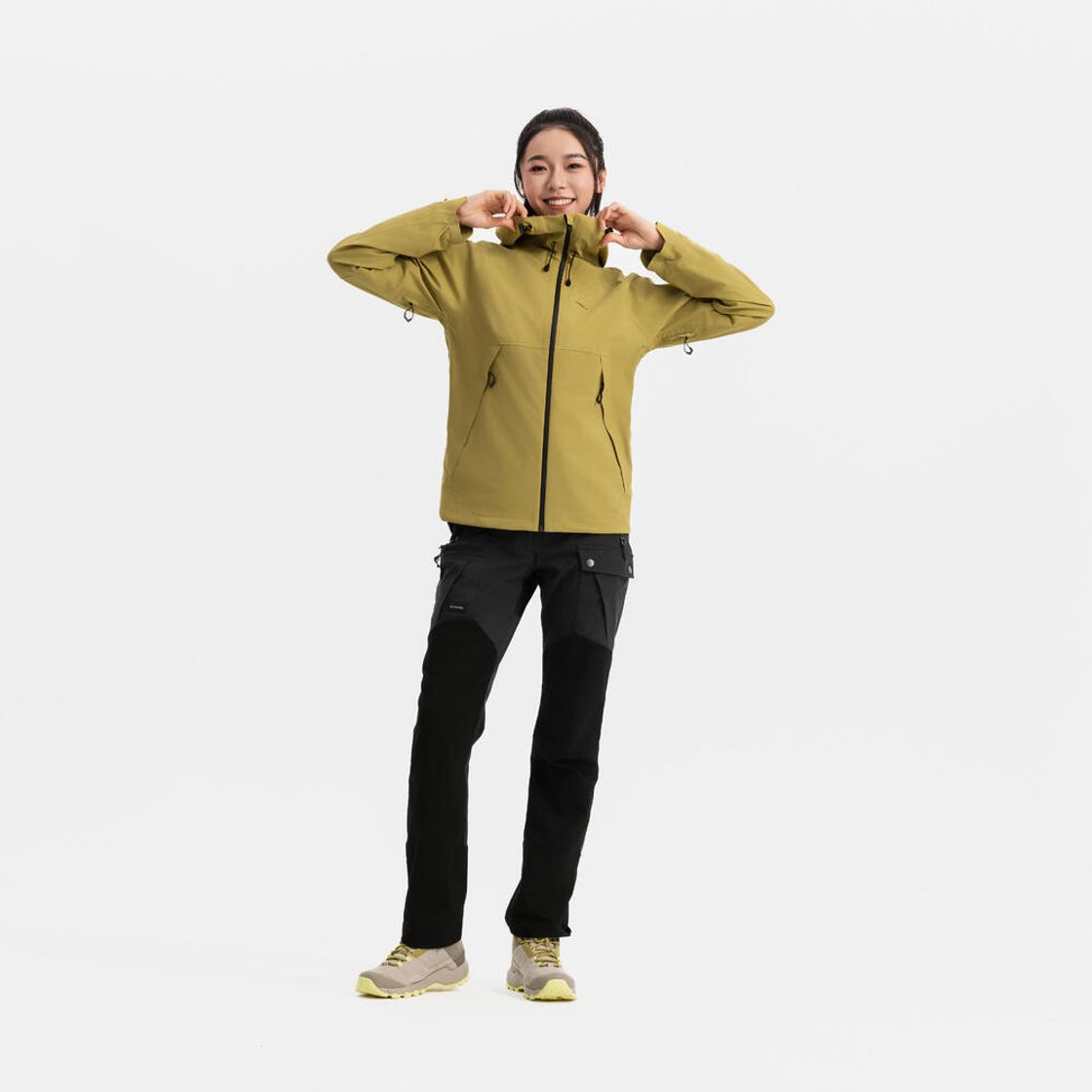 데카트론 여성 하이킹 방수 자켓 MH500 맹그로브 카키(DECATHLON Women's Hiking Waterproof Jacket MH500 Mangrove Khaki) - 6