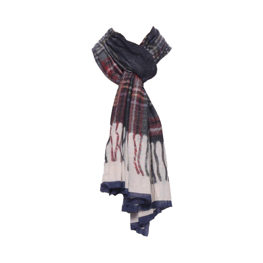 디스퀘어드2 체크 프린트 모달 머플러 레드 블랙(Dsquared2 Check Print Modal Muffler Red Black)